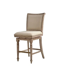 Rodolphe Bar Stool set with nailhead trims