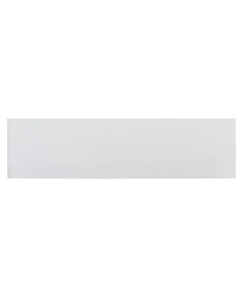 Streamdale White Sideboard Cabinet with 4 Doors, Adjustable Shelves, and Silver Handles