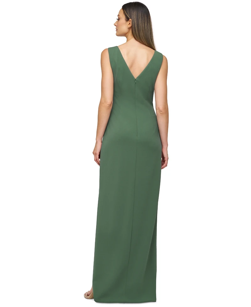 Js Collections Women's Tianna Sleeveless Folded-Waist Gown