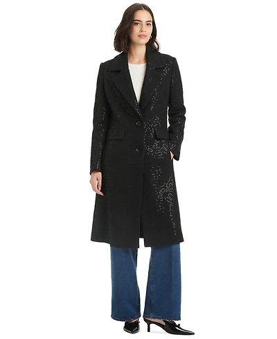 Kate Spade New York Women's Embellished Single-Breasted Coat