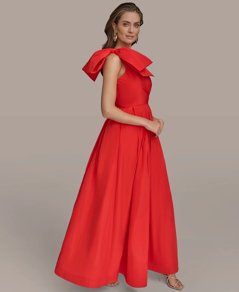 Donna Karan New York Women's Bow-Trim One-Shoulder Ball Gown