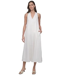 Dkny Jeans Women's V-Neck Racerback Swing Dress - IVY