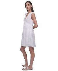 Dkny Jeans Women's Cotton Gauze Sleeveless Mini Dress