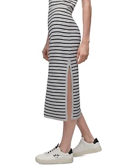 Dkny Jeans Women's Striped Midi-Length Pencil Skirt - IVK