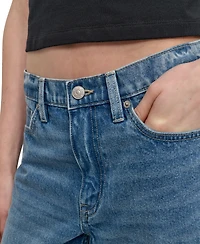 Dkny Jeans Women's High Rise Relaxed Cotton Denim Bermuda Shorts - Oed