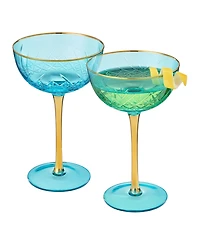 The Wine Savant Vintage Art Deco Coupe Glasses