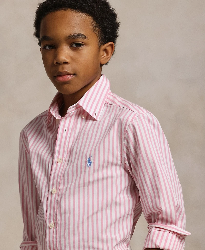 Polo Ralph Lauren Big Boys Plaid Cotton Poplin Shirt