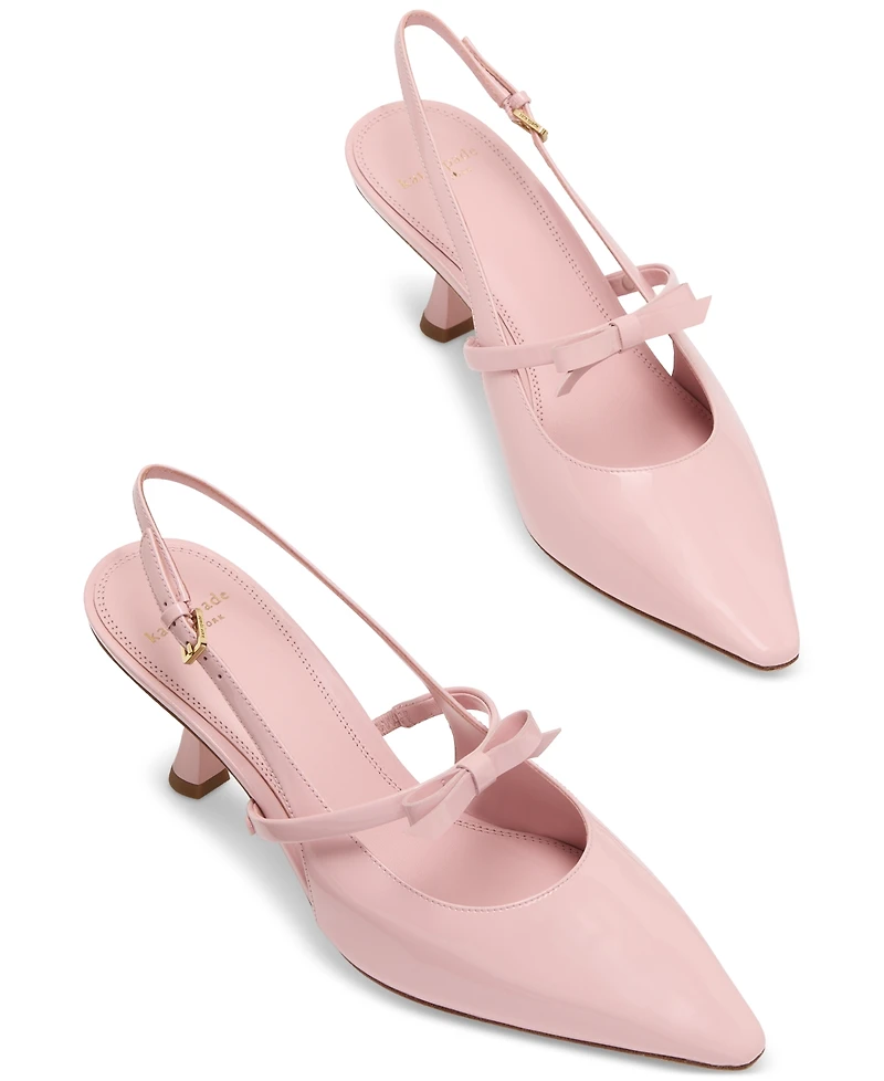 Kate Spade New York Women's Carolina Slingback Kitten-Heel Pumps