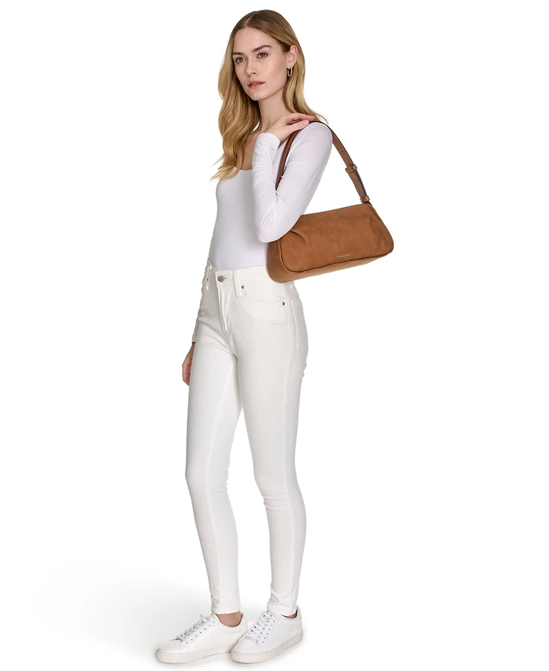Calvin Klein Tina Suede Small Shoulder Bag