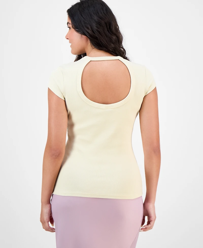 Boss Orange Women's Open-Back Short-Sleeve Tee