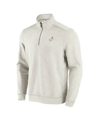 Tommy Bahama Men's Cream Los Angeles Dodgers Sport Tobago Bay Tri-Blend Half-Zip Sweatshirt