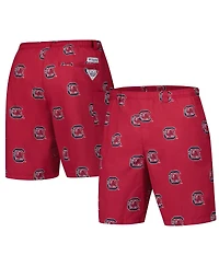 Columbia Men's Garnet South Carolina Gamecocks Pfg Back Cast Iii Omni-Shade Shorts