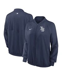 Nike Women's Navy Tampa Bay Rays Authentic Collection Team Raglan Performance Full-Zip Jacket