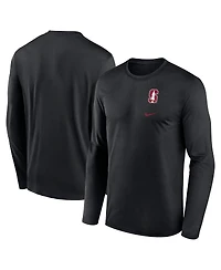 Nike Men's Black Stanford Cardinal Primary Stack Legend Long Sleeve T-Shirt