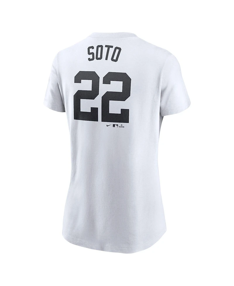 Nike Women's Juan Soto White New York Yankees Fuse Name Number T-Shirt