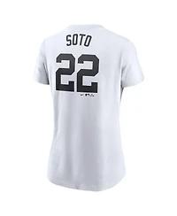 Nike Women's Juan Soto White New York Yankees Fuse Name Number T-Shirt