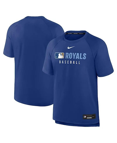 Nike Men's Royal Kansas City Royals Authentic Collection Pregame Raglan Performance T-Shirt