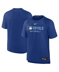 Nike Men's Royal Kansas City Royals Authentic Collection Pregame Raglan Performance T-Shirt