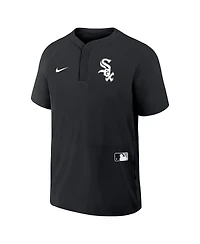 Nike Men's Black Chicago White Sox Authentic Collection Raglan Short Sleeve Windshirt