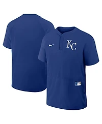 Nike Men's Royal Kansas City Royals Authentic Collection Raglan Short Sleeve Windshirt