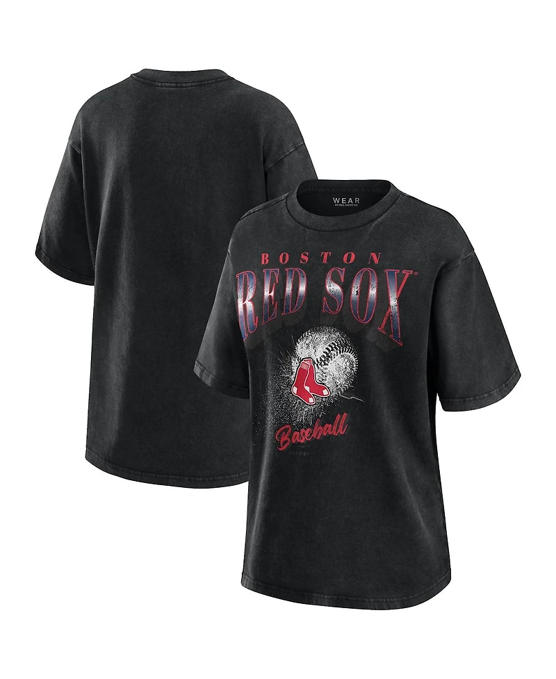 Wear by Erin Andrews Women's Charcoal Boston Red Sox Boyfriend T-Shirt