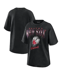 Wear by Erin Andrews Women's Charcoal Boston Red Sox Boyfriend T-Shirt