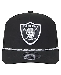 New Era Men's Black Las Vegas Raiders Gameday Multi Rope 9SEVENTY Stretch-Snap Hat