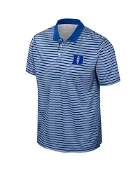 Colosseum Men's Royal Duke Blue Devils Striped Polo Shirt