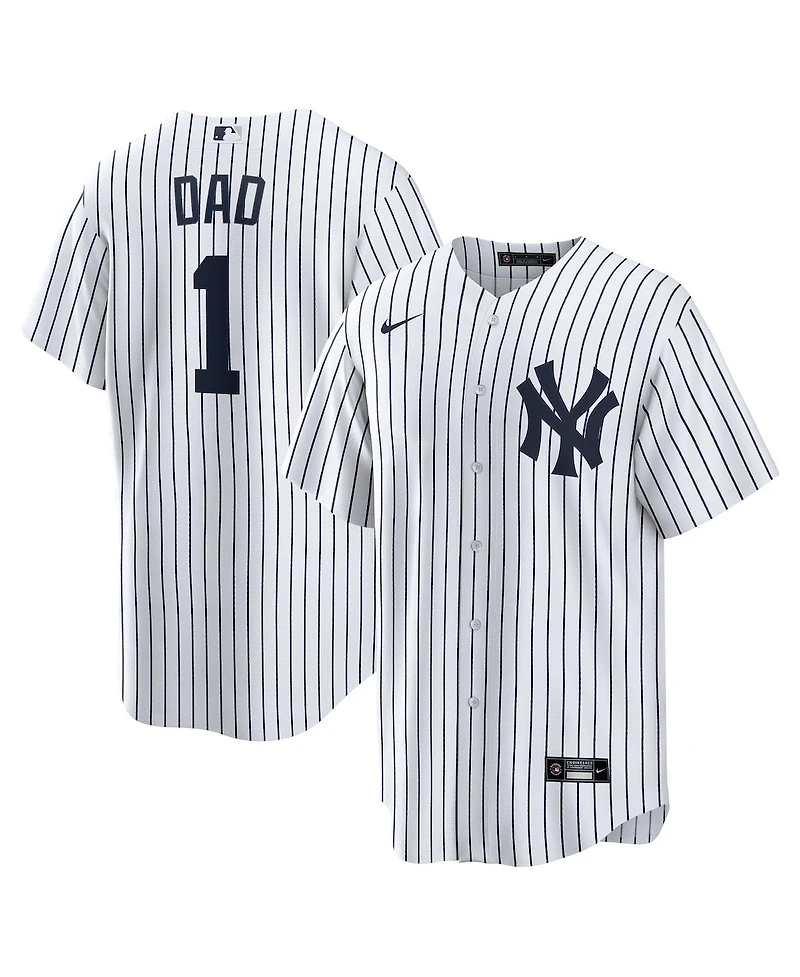 Nike Men's White New York Yankees 1 Dad Home Replica Jersey