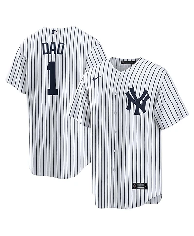Nike Men's White New York Yankees 1 Dad Home Replica Jersey