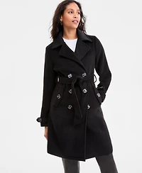Steve Madden Women's Double-Breasted Belted Trench Coat