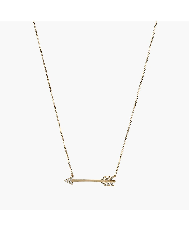 Sterling Silver 18k Gold Plated Chevron Arrow Pendant Necklace