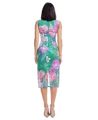 Dress the Population Women's Claudette Floral-Print Sequin