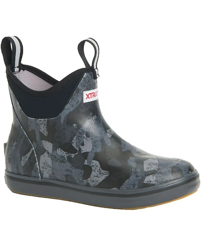Women's 6 Black Camo Ankle Deck Boot