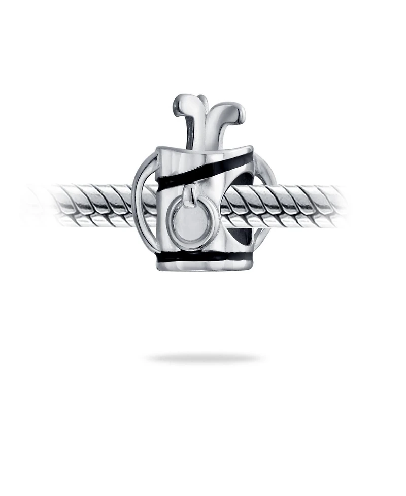 Bling Jewelry Golf Bag Clubs Charm Bead Sterling Silver for European Bracelet