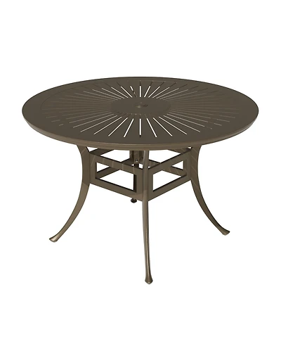 48" Patio Dining Table Bistro Table with 2" Umbrella Hole