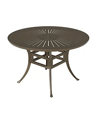 48" Patio Dining Table Bistro Table with 2" Umbrella Hole