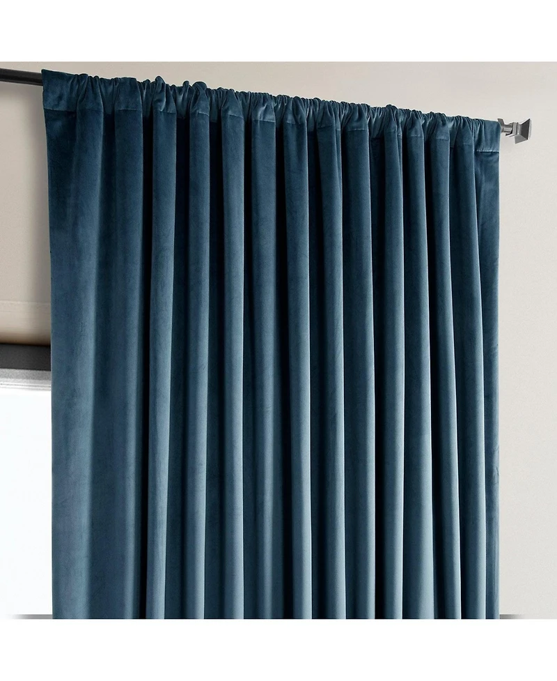 Half Price Drapes Extra Wide Heritage Plush Velvet Room Darkening Curtain