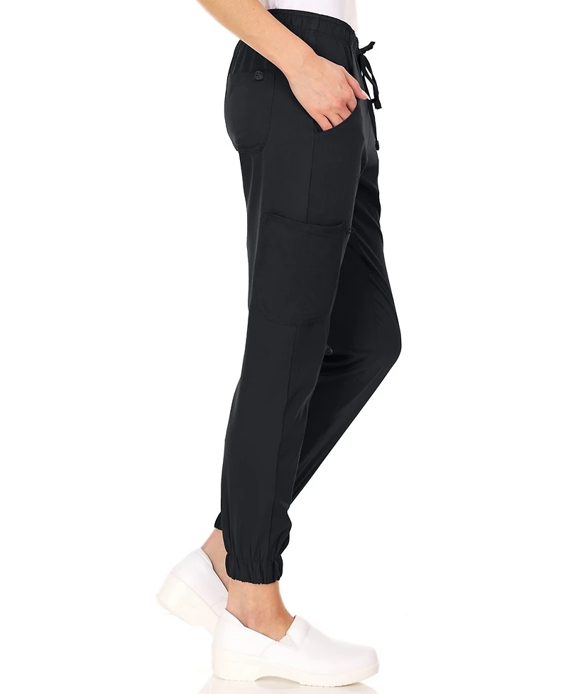 Medichic Plus Leah 5-Pocket Stretch Cargo Jogger Scrub Pants Yellow 3X Large