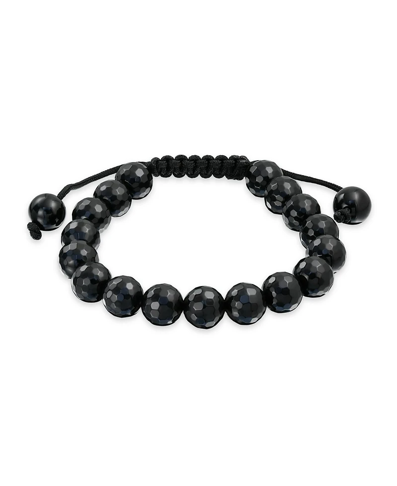 Bling Jewelry Natural Multi Stones Strand Stackable 10MM Bead Bracelet Cord String Adjustable