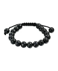 Bling Jewelry Natural Multi Stones Strand Stackable 10MM Bead Bracelet Cord String Adjustable
