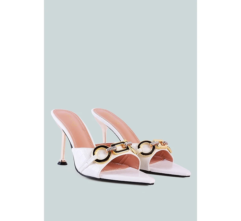 Womens Drippin Hot Croc Patent Faux Leather Sandals