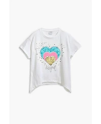 Desigual Girls Girls's Heart T-shirt with rhinestones