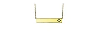 Bling Jewelry Ayllu Amulet Talisman Inspirational Heart Infinity Clover Love Luck Unity Sideways Bar Pendant Necklaces Yellow Gold Plated.925 Sterling