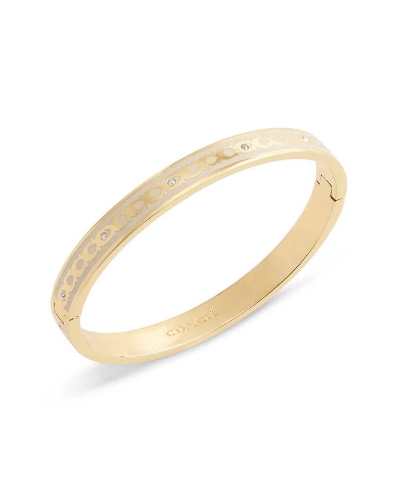 Coach Signature Faux Stone C Enamel Bangle Bracelet