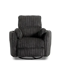 Furniture of America 41" Jorvien Modern Chenille Power Swivel Glider Recliner with Pillows