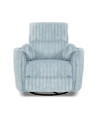 Furniture of America 41" Jorvien Modern Chenille Power Swivel Glider Recliner with Pillows