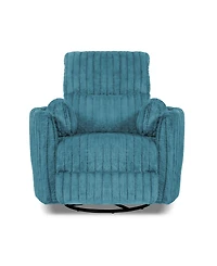 Furniture of America 41" Jorvien Modern Chenille Power Swivel Glider Recliner with Pillows