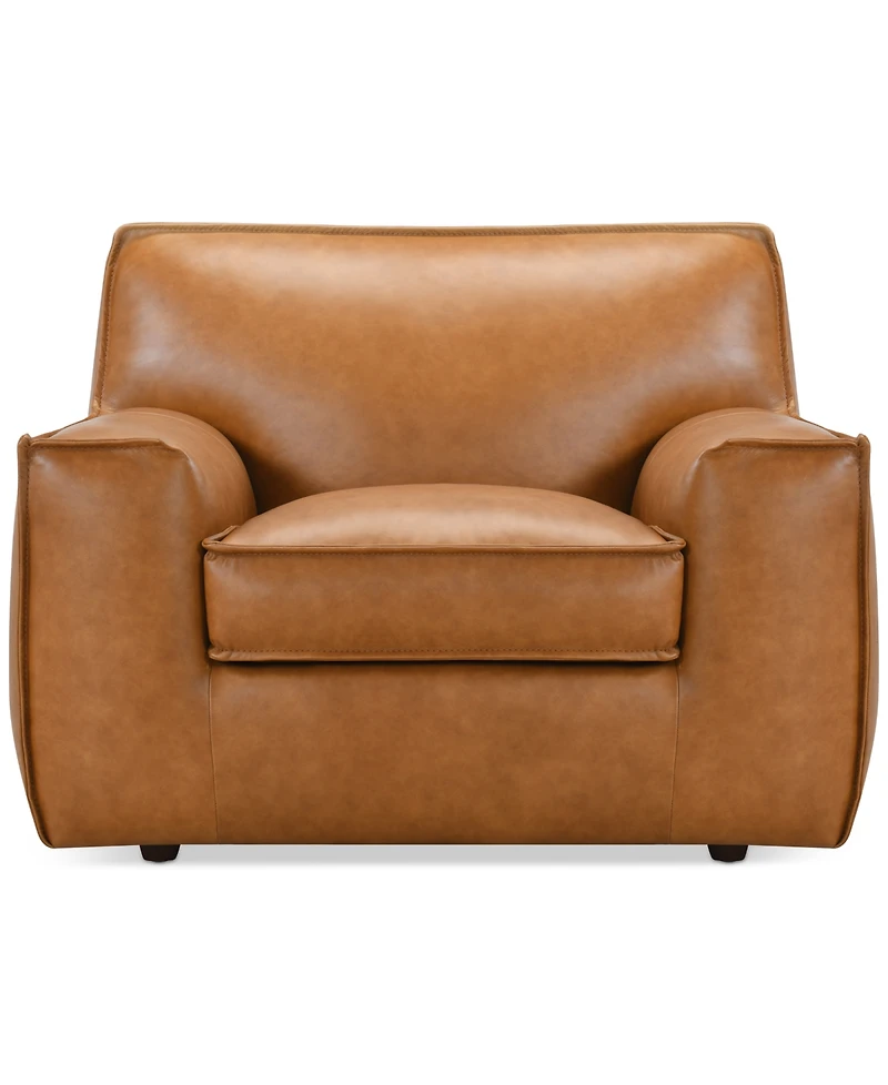 Glympton 44" Leather Arm Chair, Exclusively at Macy's