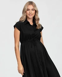 Maternity soft Cotten adjustable drawstring celeste